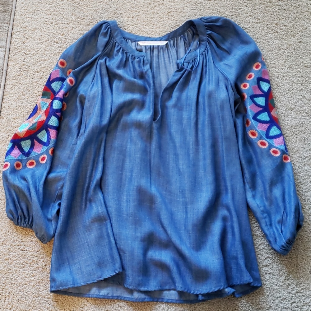 Zara Denimwear blouse